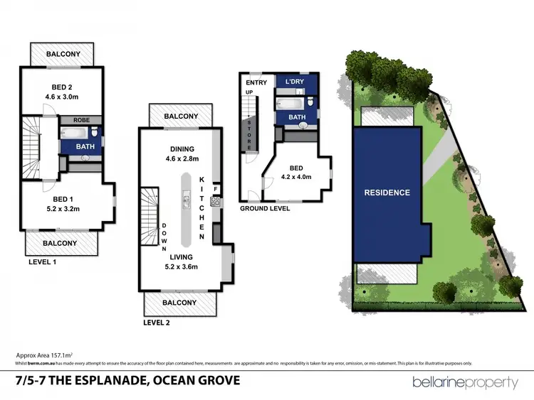 Floorplan of Homely townhouse listing, 7/5-7 The Esplanade, Ocean Grove VIC 3226