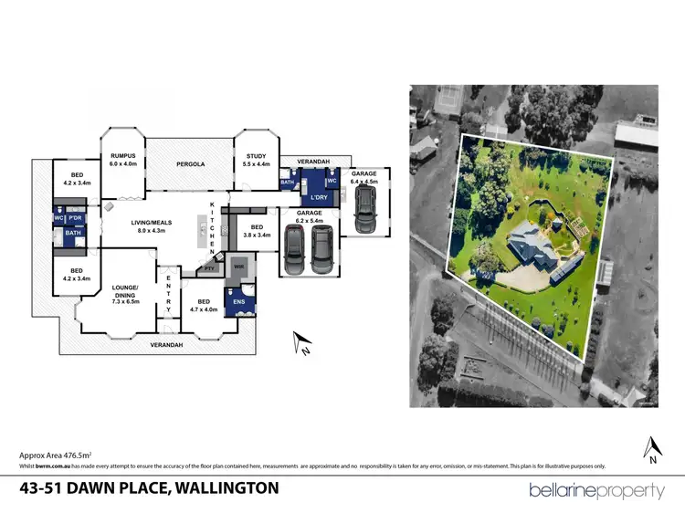 Floorplan of Homely rural property listing, 43-51 Dawn Place, Wallington VIC 3222