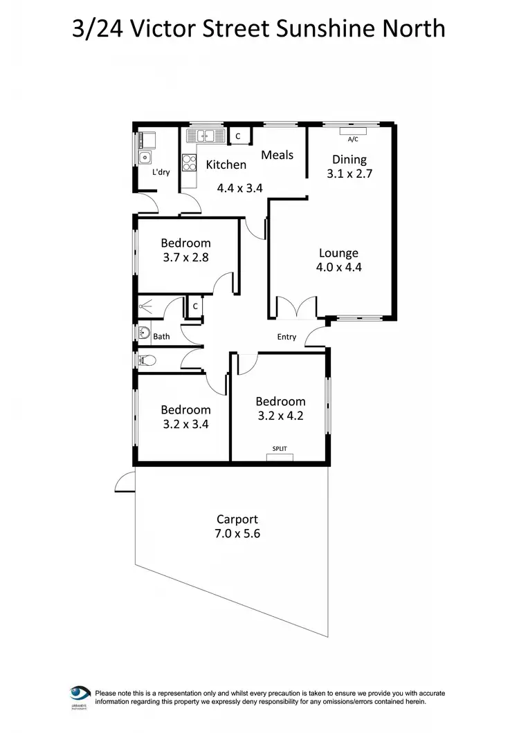 Floorplan of Homely unit listing, 3/24 Victor Street, Sunshine North VIC 3020