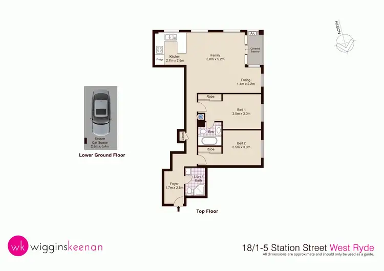 Floorplan of Homely apartment listing, 18/1-5 Station Street, West Ryde NSW 2114
