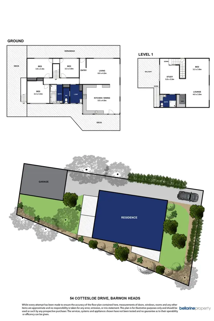 Floorplan of Homely house listing, 54 Cottesloe Drive, Barwon Heads VIC 3227