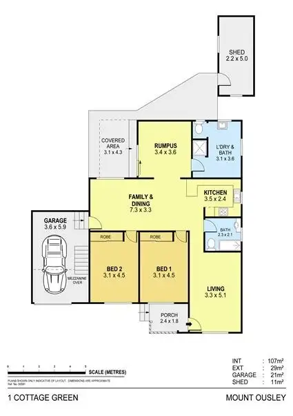 Floorplan of Homely house listing, 1 Cottage Green, Mount Ousley NSW 2519
