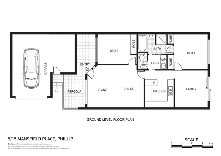 Floorplan of Homely townhouse listing, 9/15 Mansfield Place, Phillip ACT 2606