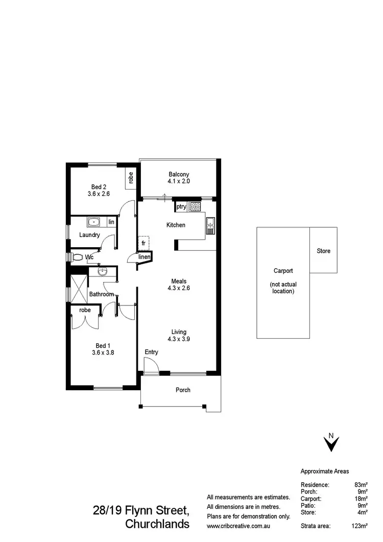 Floorplan of Homely unit listing, 28/19 Flynn Street, Churchlands WA 6018