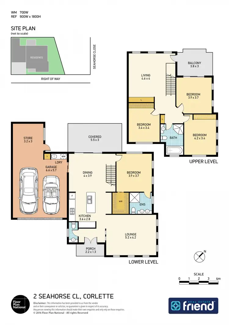 Floorplan of Homely semi-detached listing, 2 Seahorse Close, Corlette NSW 2315
