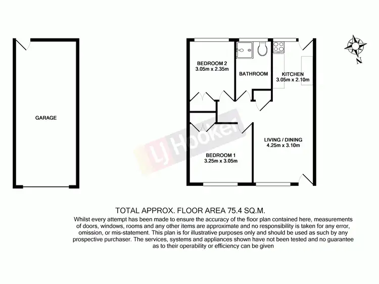 Floorplan of Homely unit listing, 2/10 North Road, Woodridge QLD 4114