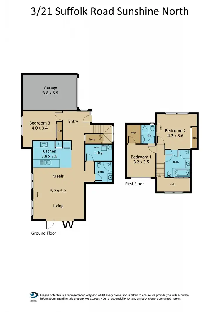 Floorplan of Homely townhouse listing, 3/21 Suffolk Road, Sunshine North VIC 3020