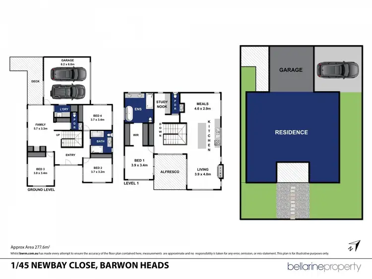 Floorplan of Homely unit listing, 1/45 Newbay Close, Barwon Heads VIC 3227