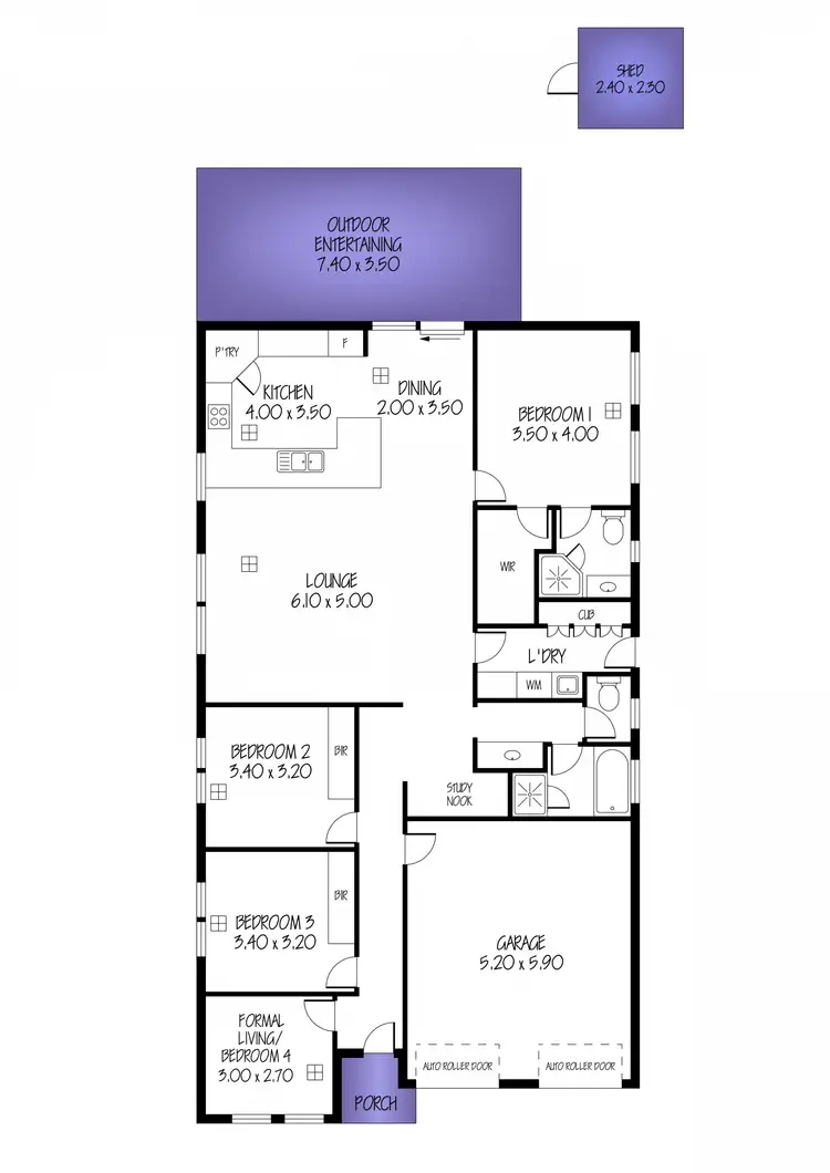 Floorplan of Homely house listing, 81 Oxford Street, Hillcrest SA 5086