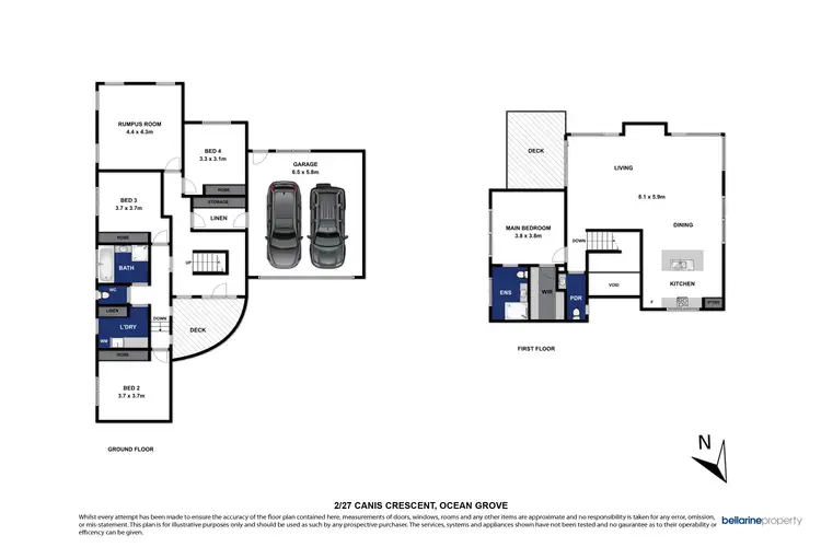 Floorplan of Homely townhouse listing, 2/27 Canis Crescent, Ocean Grove VIC 3226