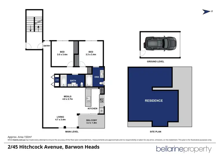 Floorplan of Homely apartment listing, 2/45 Hitchcock Avenue, Barwon Heads VIC 3227
