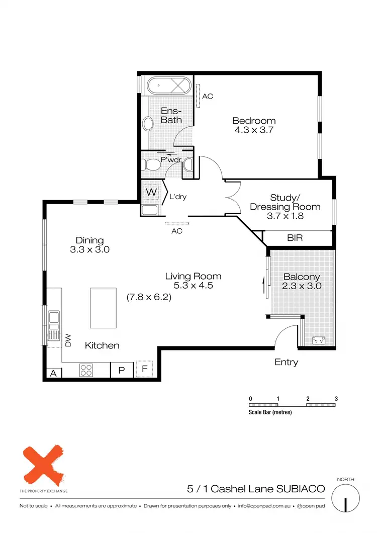 Floorplan of Homely apartment listing, 5/1 Cashel Lane, Subiaco WA 6008
