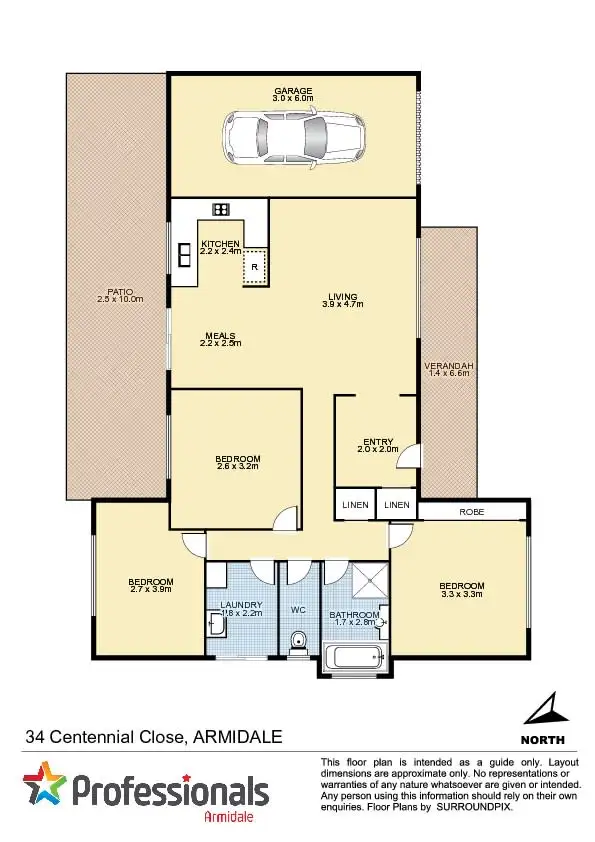 Floorplan of Homely house listing, 34 Centennial CL, Armidale NSW 2350