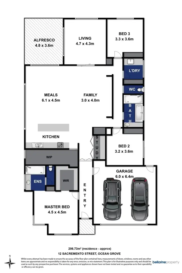 Floorplan of Homely house listing, 12 Sacramento Street, Ocean Grove VIC 3226