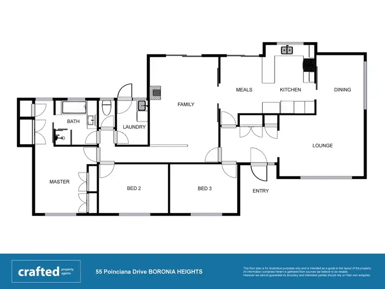 Floorplan of Homely house listing, 55 Poinciana Drive, Boronia Heights QLD 4124