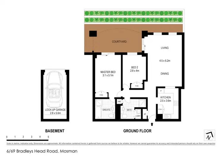 Floorplan of Homely apartment listing, 6/69 Bradleys Head Road, Mosman NSW 2088
