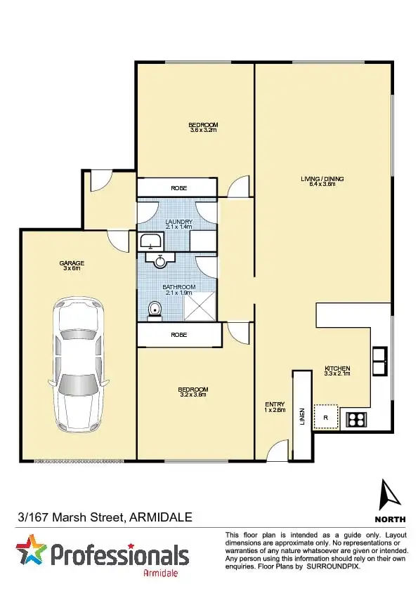 Floorplan of Homely unit listing, 3/167 Marsh Street, Armidale NSW 2350