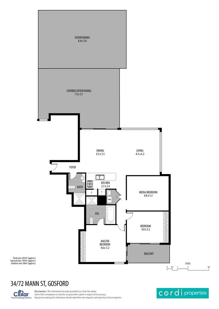 Floorplan of Homely apartment listing, 34/72-82 Mann St, Gosford NSW 2250