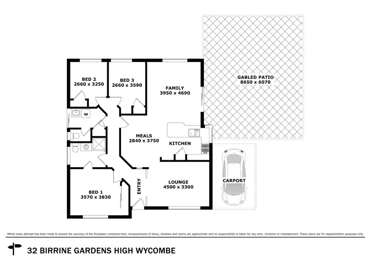 Floorplan of Homely house listing, 32 Birrine Gardens, High Wycombe WA 6057