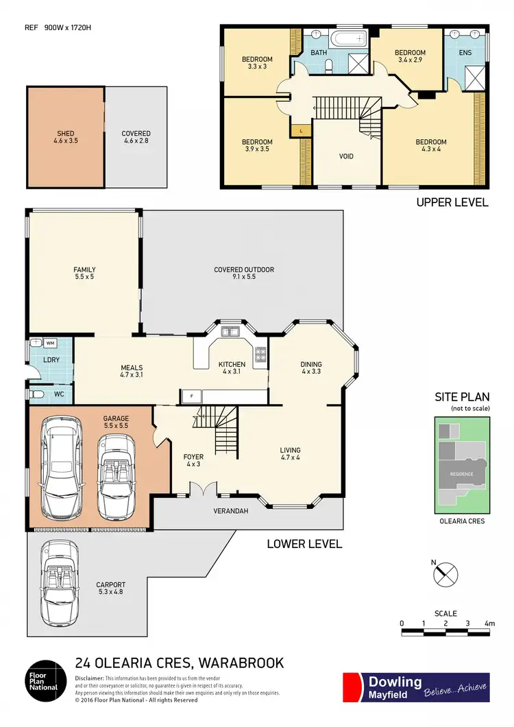 Floorplan of Homely house listing, 24 Olearia Crescent, Warabrook NSW 2304