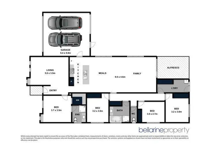 Floorplan of Homely house listing, 3 Baradine Drive, Ocean Grove VIC 3226