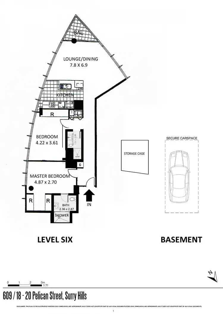 Floorplan of Homely apartment listing, 609/18-20 Pelican Street, Surry Hills NSW 2010