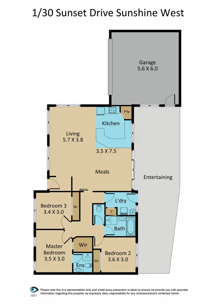 Floorplan of Homely unit listing, 1/30 Sunrise Drive, Sunshine West VIC 3020