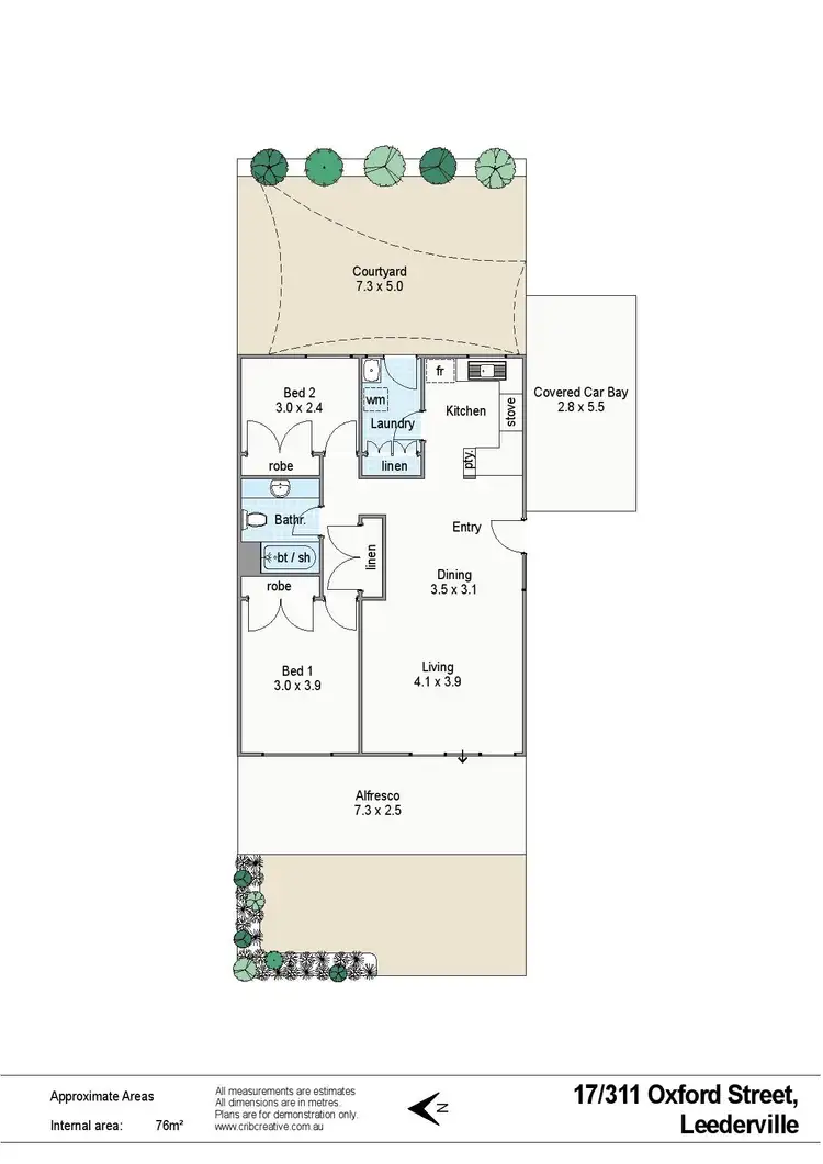Floorplan of Homely apartment listing, 17/311 Oxford Street, Leederville WA 6007