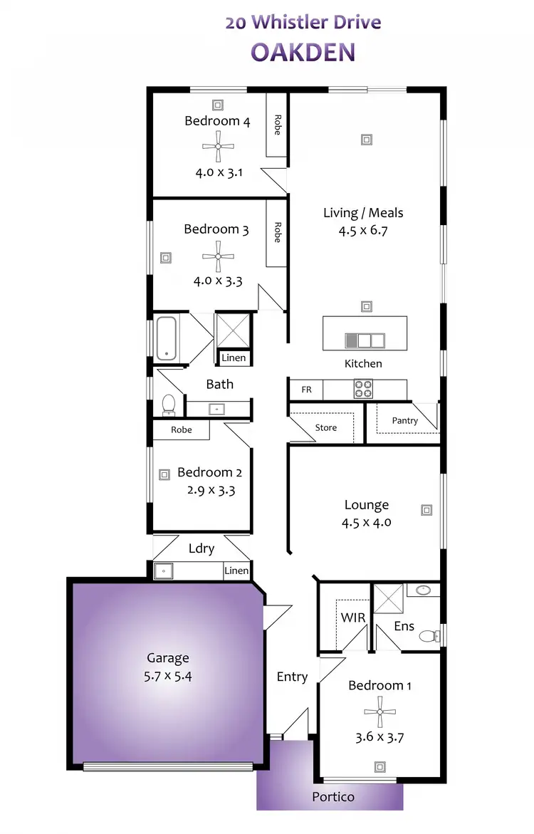 Floorplan of Homely house listing, 20 Whistler Drive, Oakden SA 5086