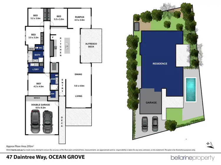 Floorplan of Homely house listing, 47 Daintree Way, Ocean Grove VIC 3226