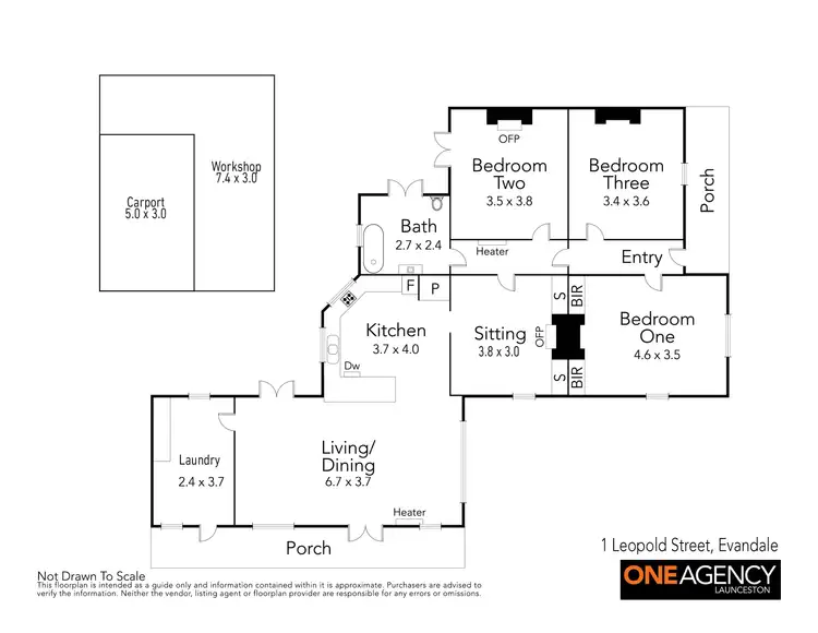 Floorplan of Homely house listing, 1 Leopold Street, Evandale TAS 7212