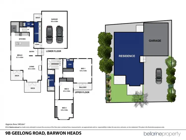 Floorplan of Homely townhouse listing, 9B Geelong Road, Barwon Heads VIC 3227
