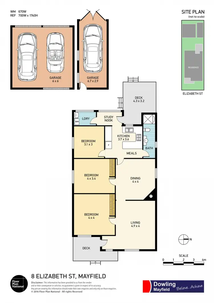 Floorplan of Homely house listing, 8 Elizabeth Street, Mayfield NSW 2304