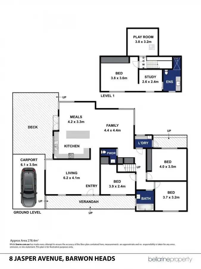 Floorplan of Homely house listing, 8 Jasper Avenue, Barwon Heads VIC 3227