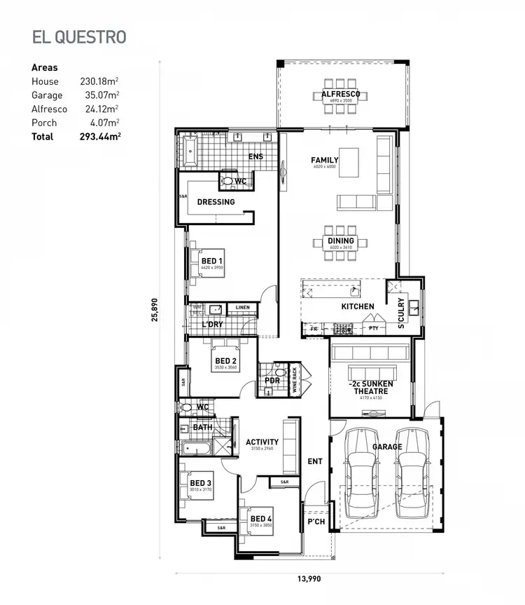 Floorplan of Homely house listing, 5 Turquoise Chase, Dayton WA 6055
