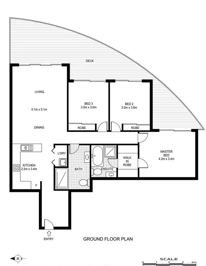 Floorplan of Homely apartment listing, 302/80 John Whiteway Drive, Gosford NSW 2250