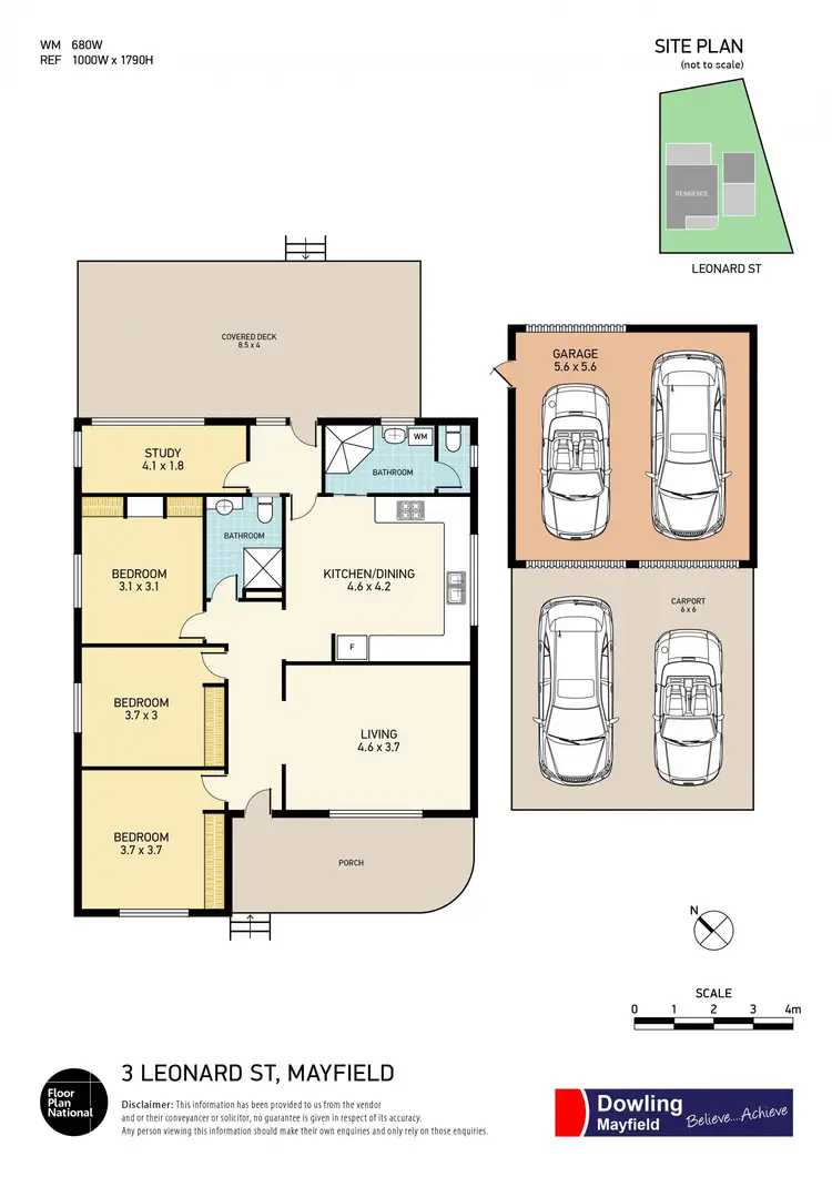 Floorplan of Homely house listing, 3 Leonard Street, Mayfield NSW 2304