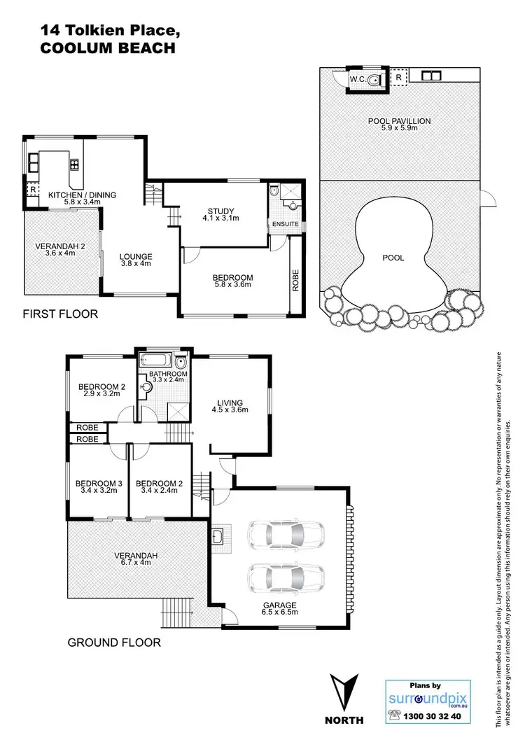 Floorplan of Homely house listing, 14 Tolkien Place, Coolum Beach QLD 4573