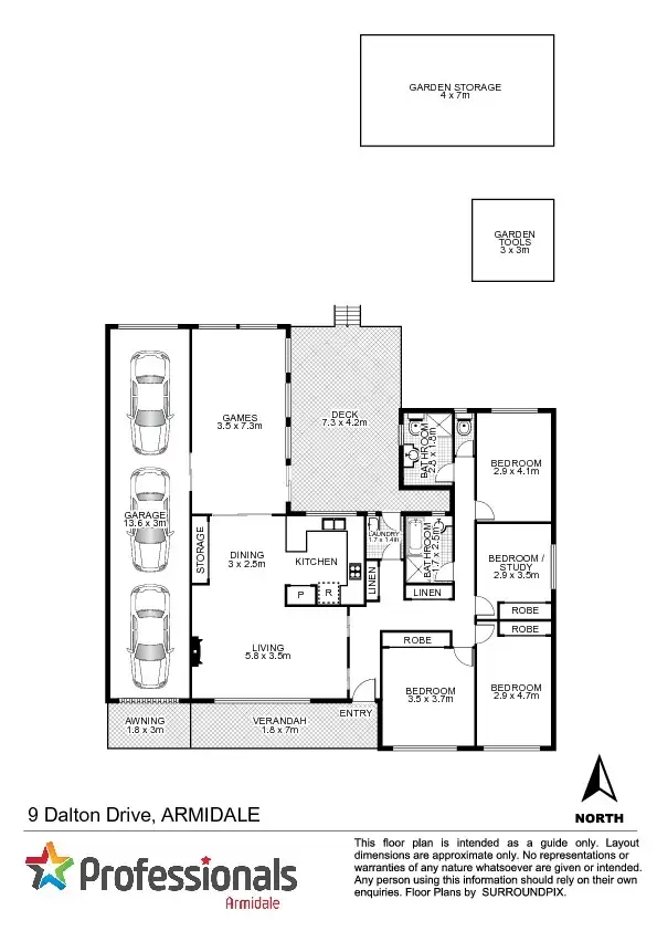Floorplan of Homely house listing, 9 Dalton Drive, Armidale NSW 2350