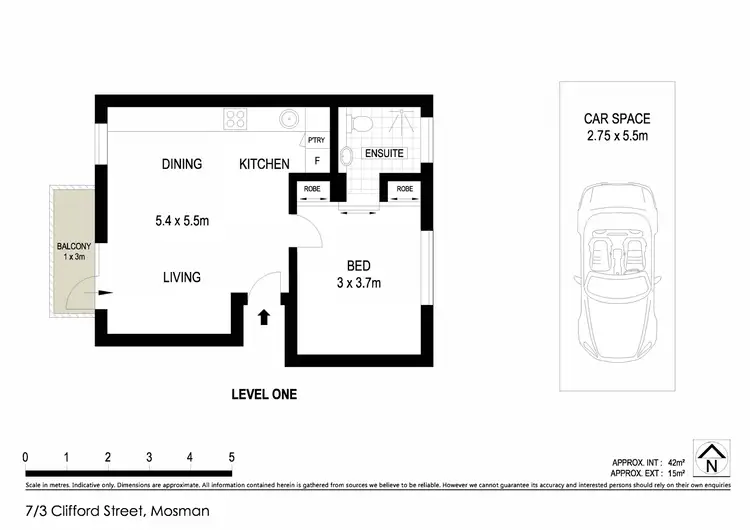 Floorplan of Homely apartment listing, 7/3 Clifford Street, Mosman NSW 2088