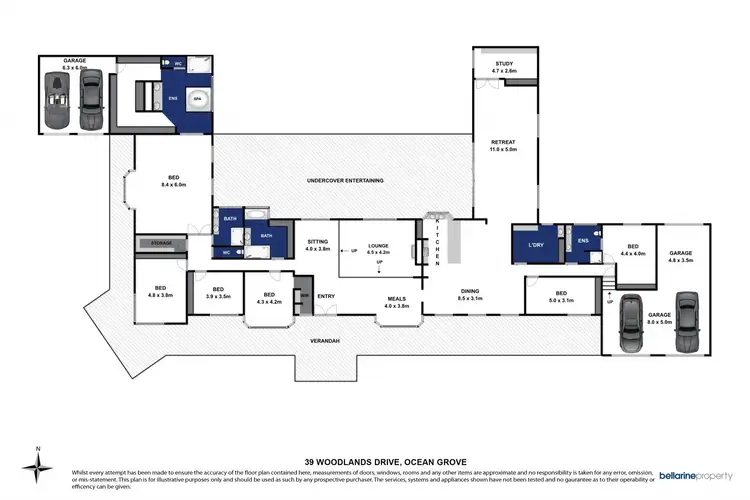 Floorplan of Homely house listing, 39 Woodlands Drive, Ocean Grove VIC 3226