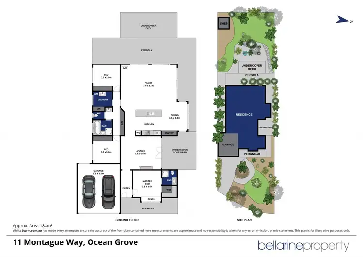 Floorplan of Homely house listing, 11 Montague Way, Ocean Grove VIC 3226
