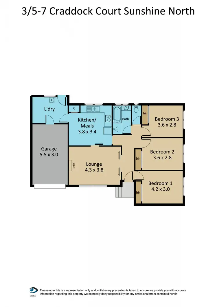 Floorplan of Homely unit listing, 3/5-7 Craddock Court, Sunshine North VIC 3020