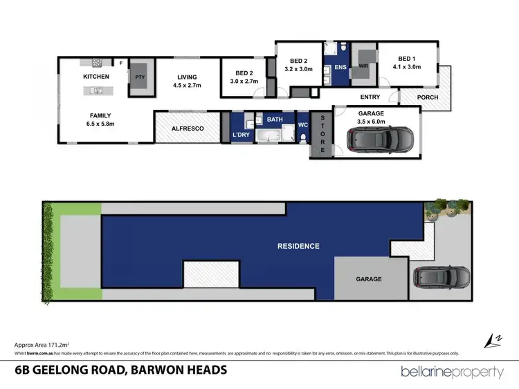 Floorplan of Homely townhouse listing, 6B Geelong Road, Barwon Heads VIC 3227