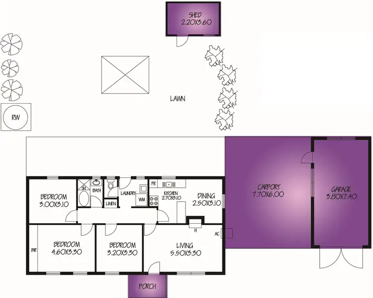 Floorplan of Homely house listing, 8 Fiscom Street, Marion SA 5043