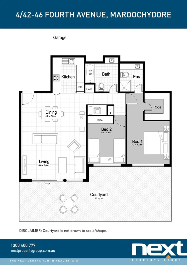 Floorplan of Homely unit listing, 4/42-46 Fourth Avenue, Maroochydore QLD 4558