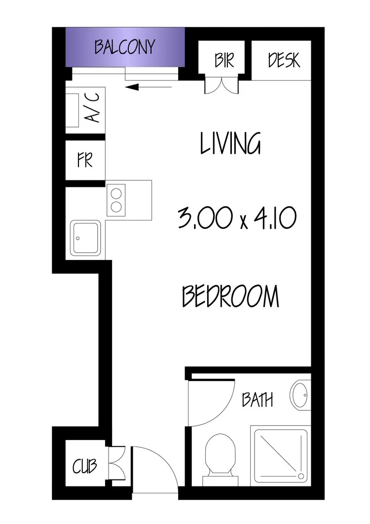 Floorplan of Homely apartment listing, 407/304 Waymouth Street, Adelaide SA 5000