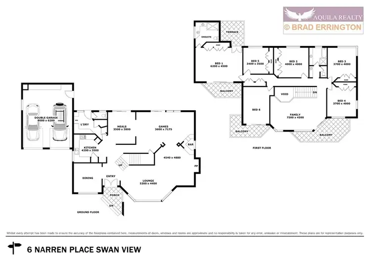 Floorplan of Homely house listing, 6 Narran Place, Swan View WA 6056