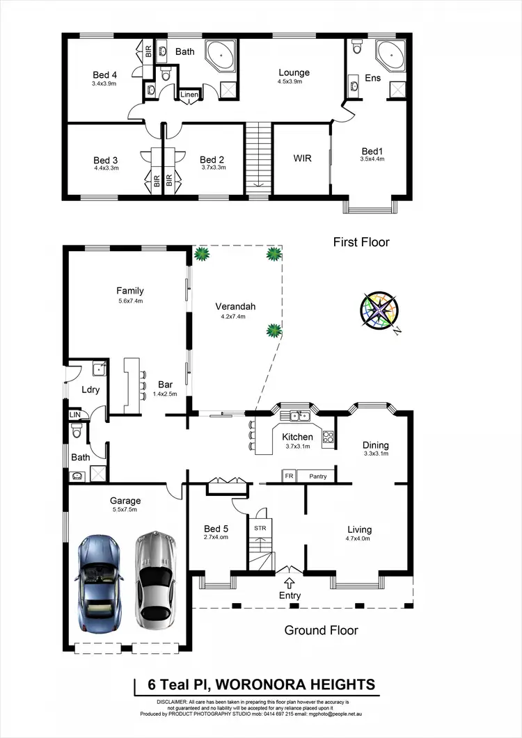 Floorplan of Homely house listing, 6 Teal Place, Woronora Heights NSW 2233