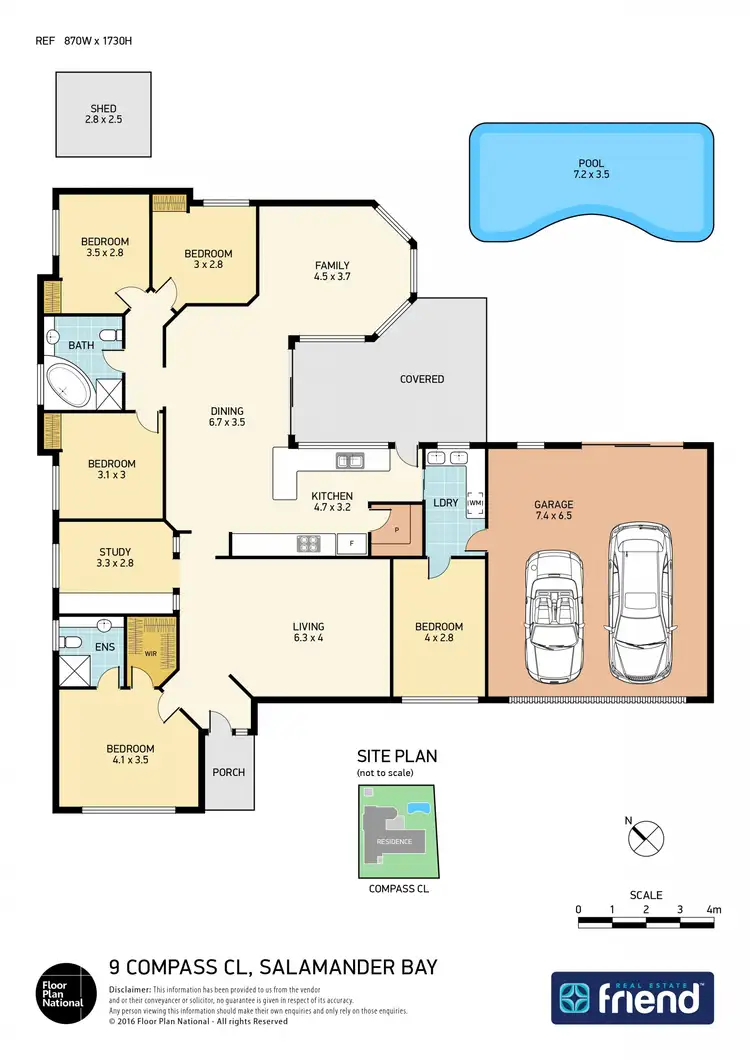 Floorplan of Homely house listing, 9 Compass Close, Salamander Bay NSW 2317